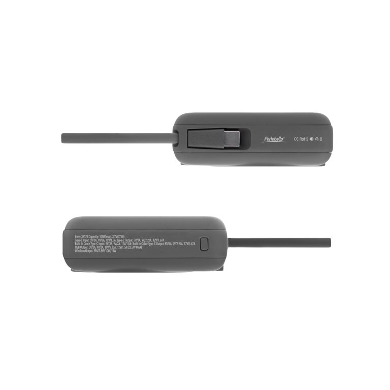 Внешний аккумулятор с подсветкой Ritter PD 10000mAh с функцией беспроводной зарядки 15W, серый — изображение 8
