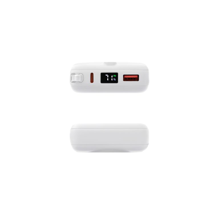 Внешний аккумулятор с подсветкой Ritter PD 10000mAh с функцией беспроводной зарядки 15W, белый — изображение 8