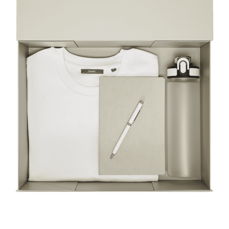 Набор с одеждой Раст Нео (Rust Neo) (футболка, бутылка, ежедневник, ручка), белый, 3XL/4XL — изображение 3