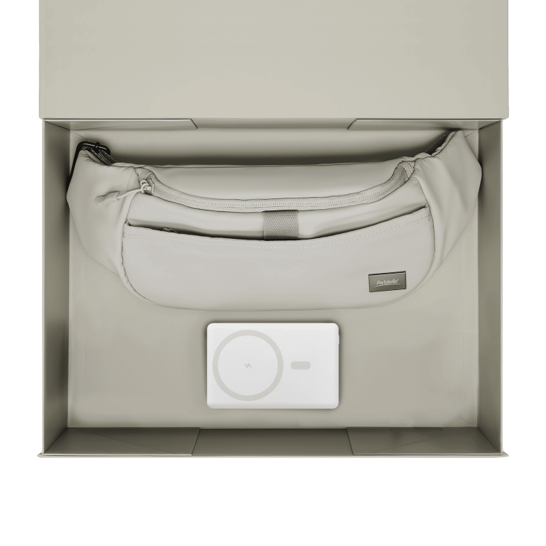 Подарочный набор Бостон (Boston), Атлантис (Atlantis), серый (поясная сумка, аккумулятор) — изображение 2