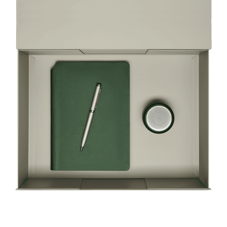 Подарочный набор Пассион, Молто (Passion, Molto), зеленый (колонка, ежедневник, ручка) — изображение 3