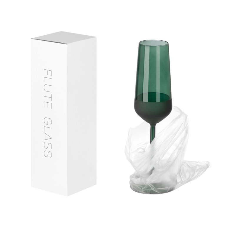 Подарочный набор 2 бокала для шампанского Эмеральд (Emerald) в большом подарочном пакете — изображение 2
