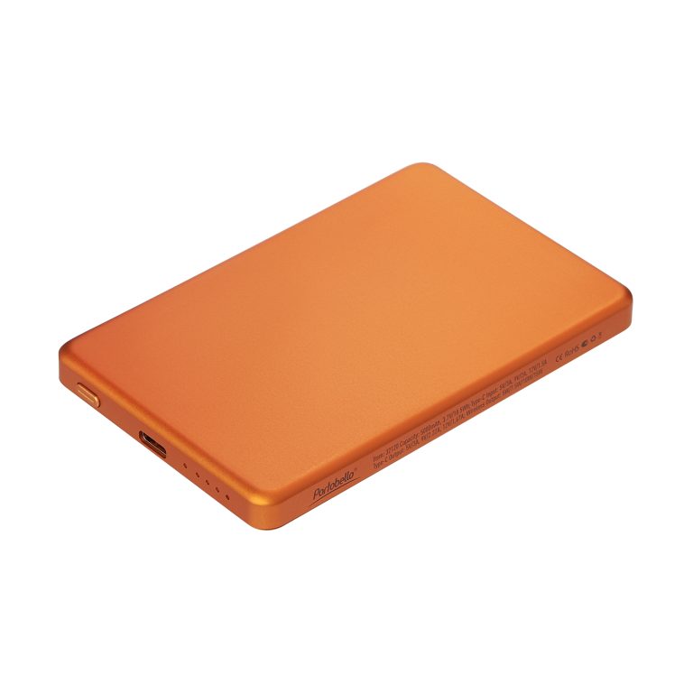 Внешний аккумулятор Атлантис (Atlantis) PD 5000mAh с функцией беспроводной зарядки 15W, оранжевый — изображение 2