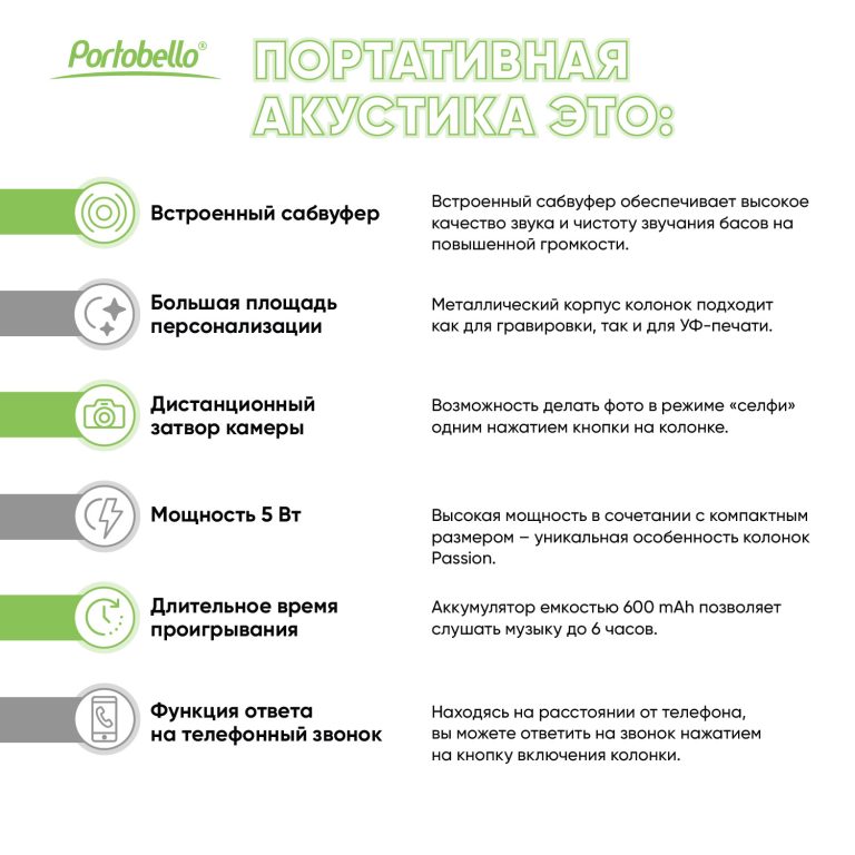 Беспроводная колонка Пассион (Passion) 80dB 600 mAh (Bluetooth 5.4), фиолетовая — изображение 10