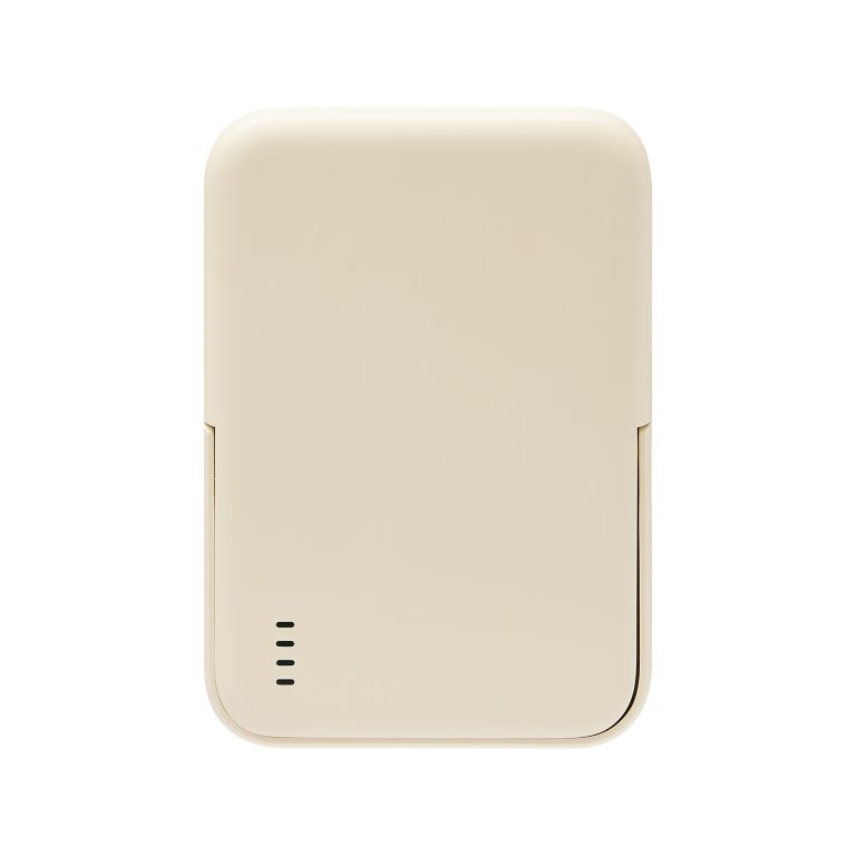 Внешний аккумулятор Юнион PD (Union PD) 10000mAh с функцией беспроводной зарядки 15W, бежевый — изображение 4