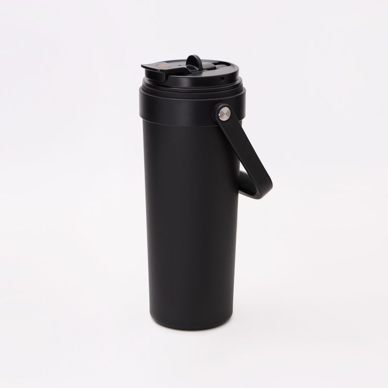Термокружка вакуумная Соло (Solo), черная — изображение 9