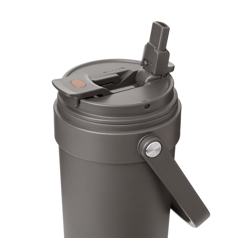 Термокружка вакуумная Соло (Solo), серая — изображение 5