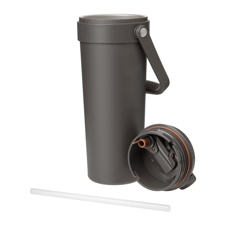 Термокружка вакуумная Соло (Solo), серая — изображение 7