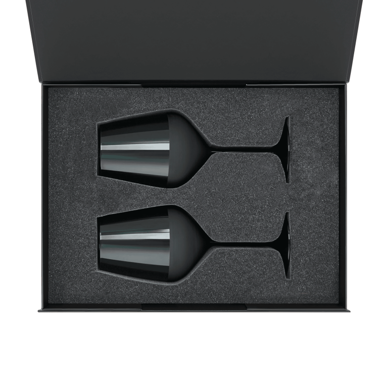 Подарочный набор 2 бокала для вина Эмеральд (Emerald) в черной коробке — изображение 2