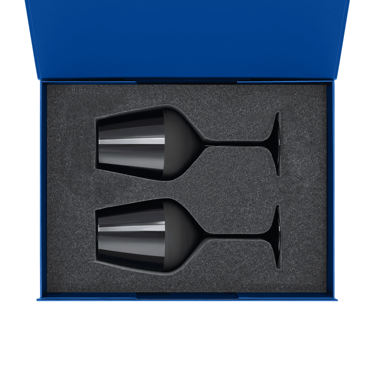 Подарочный набор 2 бокала для вина Блэк Эдишн (Black edition) в синей коробке — изображение 2