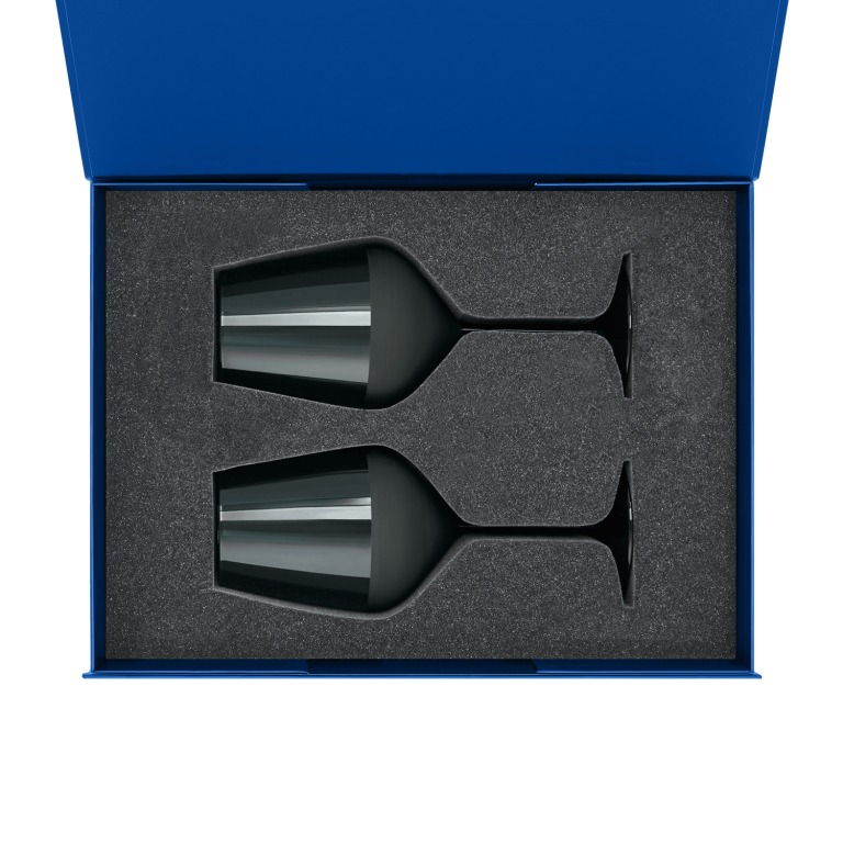 Подарочный набор 2 бокала для вина Эмеральд (Emerald) в синей коробке — изображение 2