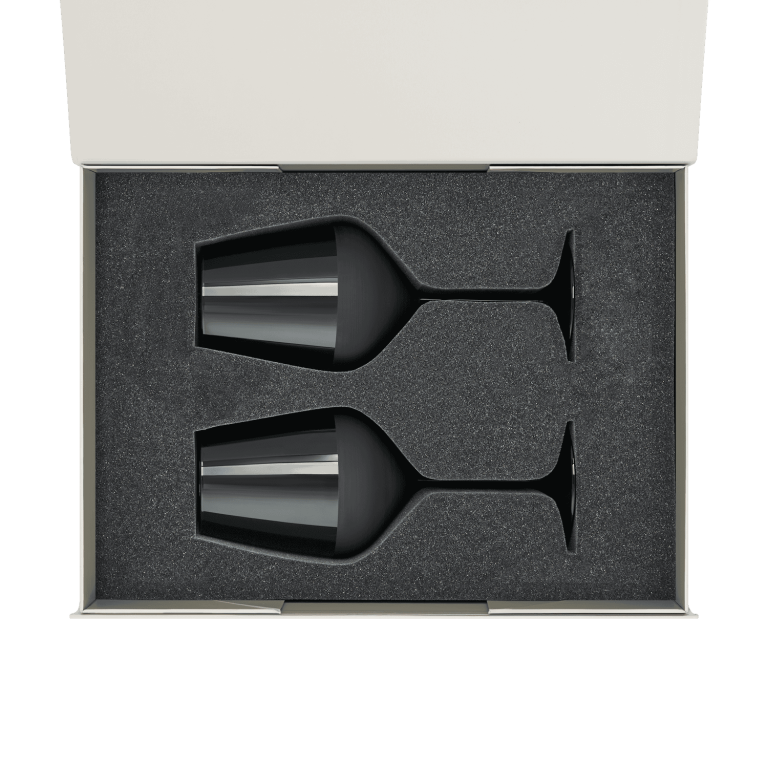 Подарочный набор 2 бокала для вина Эмеральд (Emerald) в серой коробке — изображение 2