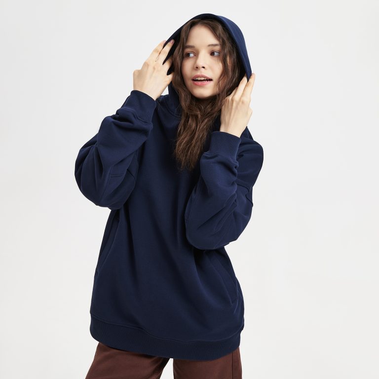 Худи оверсайз унисекс Фьюжн (Fusion), темно-синий, размер 2XS — изображение 3