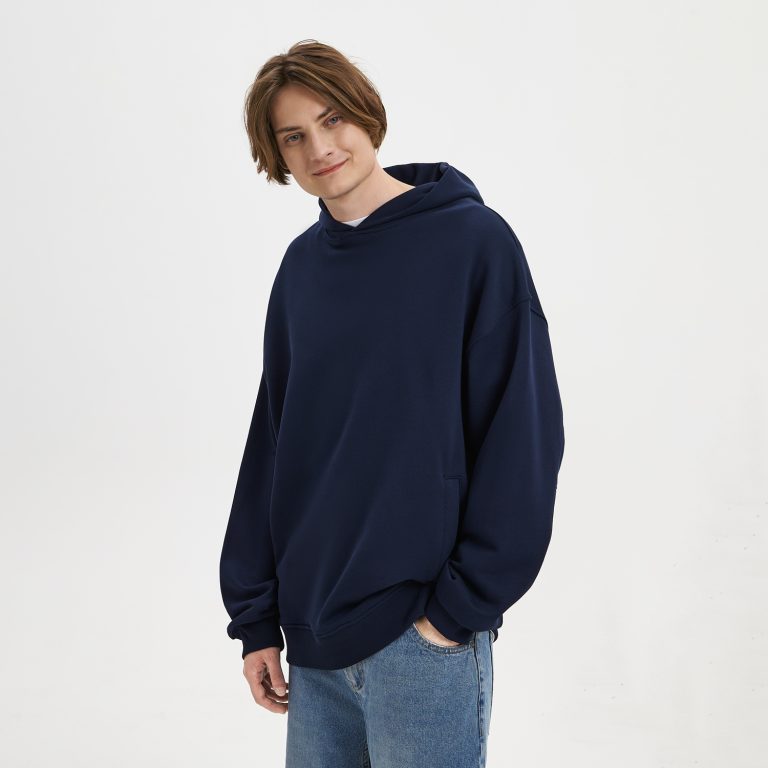 Худи оверсайз унисекс Фьюжн (Fusion), темно-синий, размер 2XS — изображение 6