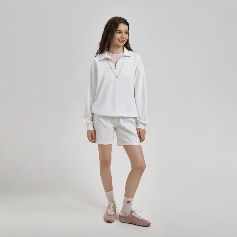 Толстовка на молнии унисекс Флоу (Flow), белая, размер 5XL/6XL — изображение 4