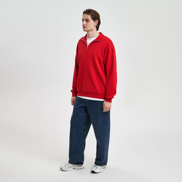 Толстовка на молнии унисекс Флоу (Flow), красная, размер 5XL/6XL — изображение 2