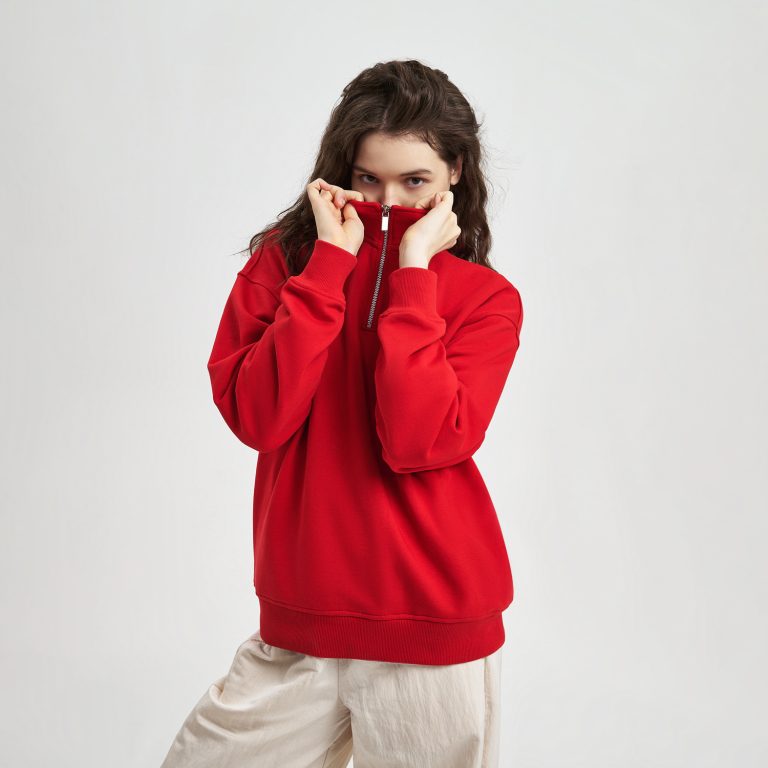 Толстовка на молнии унисекс Флоу (Flow), красная, размер 5XL/6XL — изображение 3