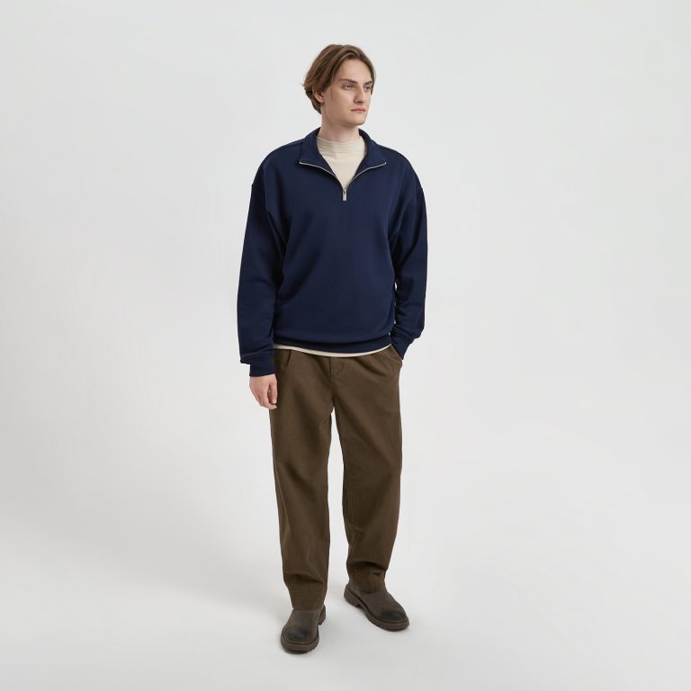 Толстовка на молнии унисекс Флоу (Flow), темно-синяя, размер 5XL/6XL — изображение 2