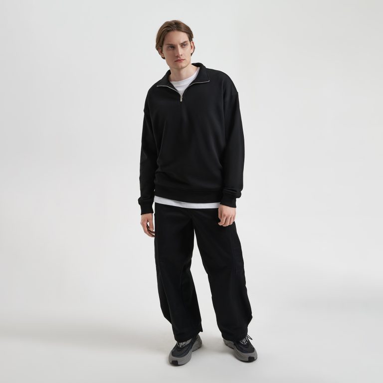 Толстовка на молнии унисекс Флоу (Flow), черная, размер 5XL/6XL — изображение 2