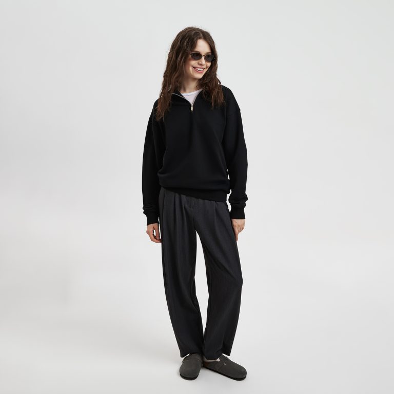 Толстовка на молнии унисекс Флоу (Flow), черная, размер 5XL/6XL — изображение 4