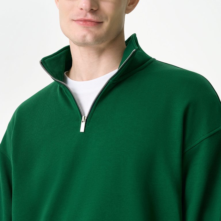 Толстовка на молнии унисекс Флоу (Flow), зеленая, размер 5XL/6XL — изображение 4