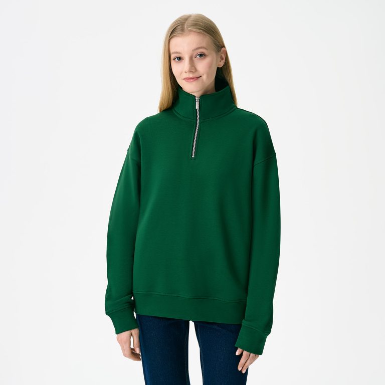 Толстовка на молнии унисекс Флоу (Flow), зеленая, размер 5XL/6XL — изображение 6